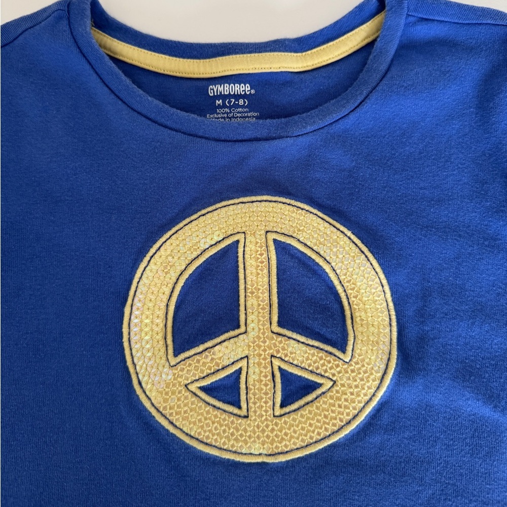 Gymboree Kids Blue Peace Sign Shirt